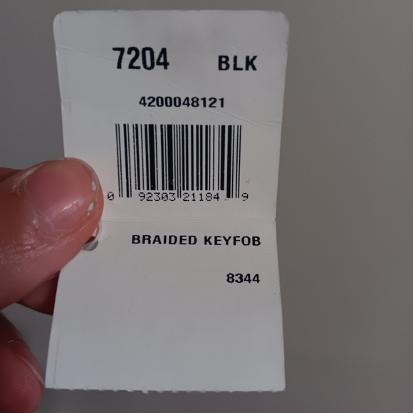 Vintage Coach NEW Black Braided Leather KeyFob Keychain - Picture 4 of 5